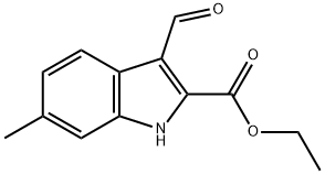 1H-INDOLE-2-CARBOXYLIC ACID,3-FORMYL-6-METHYL-,ETHYL ESTER Struktur