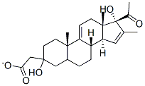 3,17-Dihydroxy-16-methylpregna-9(11),15-dien-20-one-3-acetate Struktur