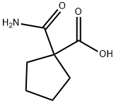 Cyclopentanecarboxylic acid, 1-(aminocarbonyl)- (9CI) Struktur