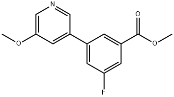 Methyl 3-fluoro-5-(5-Methoxypyridin-3-yl)benzoate Struktur