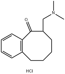 5(6H)-Benzocyclooctenone, 7,8,9,10-tetrahydro-6-((dimethylamino)methyl )-, hydrochloride Struktur