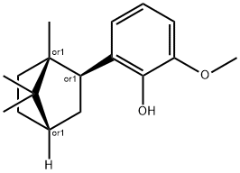 exo-2-methoxy-6-(1,7,7-trimethylbicyclo[2.2.1]hept-2-yl)phenol  Struktur