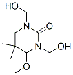 tetrahydro-1,3-bis(hydroxymethyl)-4-methoxy-5,5-dimethyl-1H-pyrimidin-2-one Struktur