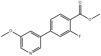 Methyl 2-fluoro-4-(5-Methoxypyridin-3-yl)benzoate Struktur