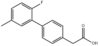 [4-(2-Fluoro-5-Methylphenyl)phenyl]acetic acid Struktur