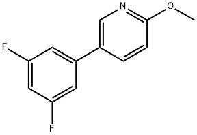 5-(3,5-Difluorophenyl)-2-Methoxypyridine Struktur