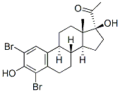 2,4-dibromo-17-acetylestradiol Struktur