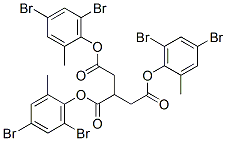 tris(3,5-dibromosalicyl) tricarballylate Struktur