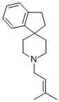 3,4-dihydro-1'-(3-methylbut-2-enyl)spiro(1H-indene-1,4'-piperidine) Struktur