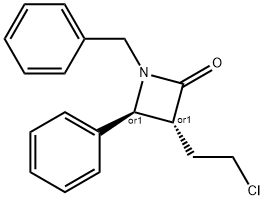 (3S,4R)-1-benzyl-3-(2-chloroethyl)-4-phenylazetidin-2-one Struktur