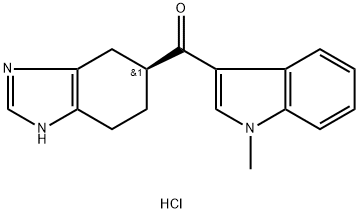 Methanone, (1-methyl-1H-indol-3-yl)(4,5,6,7-tetrahydro-1H-benzimidazol-5-yl)-, monohydrochloride, (S)- Struktur