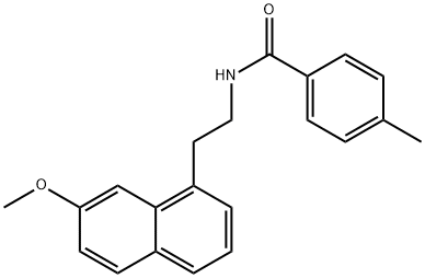 N-[2-(7-methoxynaphthalen-1-yl)ethyl]-4-methyl-benzamide Struktur