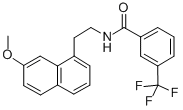 N-(2-(7-Methoxy-1-naphthalenyl)ethyl)-3-(trifluoromethyl)benzamide Struktur