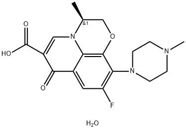 Levofloxacin heMihydrate Struktur