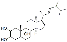 ergosta-7,22-diene-2,3,9-triol Struktur