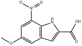 5-METHOXY-7-NITRO-2-INDOLECARBOXYLIC ACID Struktur