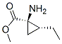 Cyclopropanecarboxylic acid, 1-amino-2-ethyl-, methyl ester, (1R-cis)- (9CI) Struktur