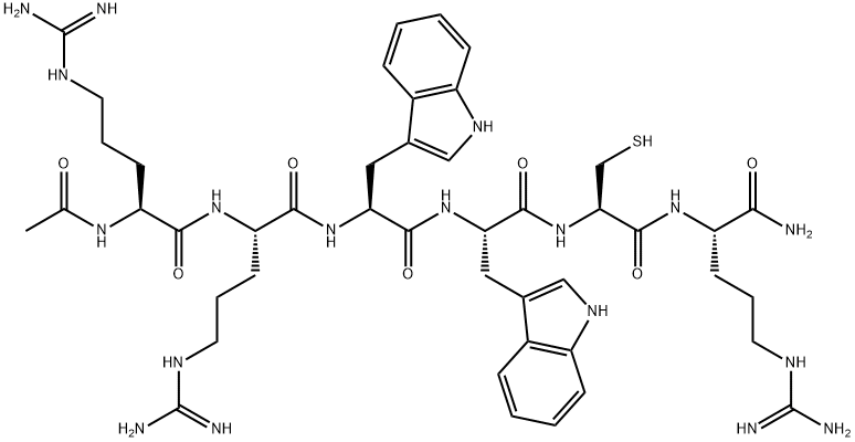 AC-ARG-ARG-TRP-TRP-CYS-ARG-NH2 Struktur