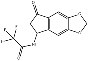 2,2,2-TRIFLUORO-N-(7-OXO-6,7-DIHYDRO-5H-INDENO[5,6-D][1,3]DIOXOL-5-YL)-ACETAMIDE Struktur