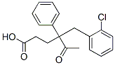 (-)-4-(2-Chlorobenzyl)-5-oxo-4-phenylhexanoic acid Struktur