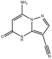 7-AMINO-4,5-DIHYDRO-5-OXO-PYRAZOLO[1,5-A]PYRIMIDINE-3-CARBONITRILE Struktur