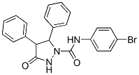 1-(4-bromophenylaminocarbonyl)-4,5-diphenyl-3-pyrazolidinone Struktur