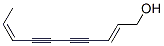 (2E,8Z)-2,8-Decadiene-4,6-diyn-1-ol Struktur