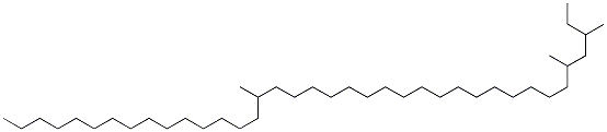 3,5,23-Trimethyloctatriacontane Struktur