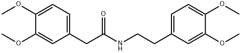 N-(3,4-DIMETHOXYPHENETHYL)-2-(3,4-DIMETHOXYPHENYL)ACETAMIDE, 139-76-4, 結(jié)構(gòu)式