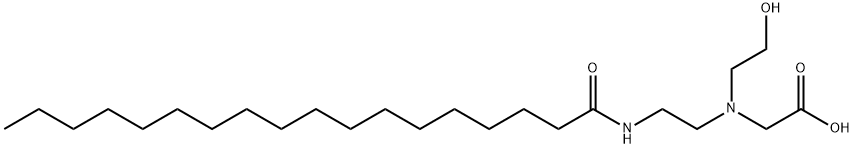 N-(2-hydroxyethyl)-N-[2-[(1-oxooctadecyl)amino]ethyl]glycine Struktur