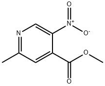 4-Pyridinecarboxylicacid,2-methyl-5-nitro-,methylester(9CI) Struktur