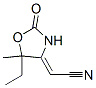 Acetonitrile, (5-ethyl-5-methyl-2-oxo-4-oxazolidinylidene)-, (Z)- (9CI) Struktur