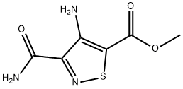 5-Isothiazolecarboxylicacid,4-amino-3-(aminocarbonyl)-,methylester(9CI) Struktur