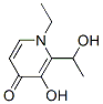 1-ethyl-2-(1-hydroxyethyl)-3-hydroxypyridin-4-one Struktur