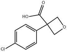 3-(4-Chlorophenyl)oxetane-3-carboxylic acid Struktur