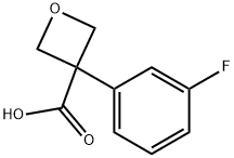 3-(3-Fluorophenyl)oxetane-3-carboxylic acid Struktur