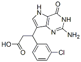 3-(2-amino-4-oxo-3H,5H-pyrrolo(3,2-d)pyrimidin-7-yl)-3-(3-chlorophenyl)propanoic acid Struktur