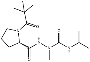 tert-butylcarboxy-prolyl-N-isopropylazaalaninamide Struktur