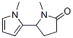 1-Methyl-5-(1-methyl-1H-pyrrol-2-yl)pyrrolidin-2-one Struktur