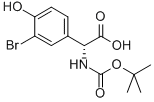 BOC-(R)-3-BROMO-4-HYDROXYPHENYLGLYCINE Struktur