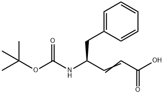 (2E)-4-[(tert-Butoxycarbonyl)amino]-5-phenyl-2-pentenoic acid Struktur