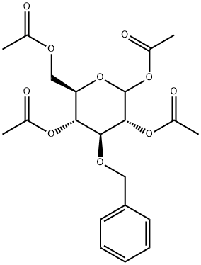 1,2,4,6-TETRA-O-ACETYL-3-O-BENZYL-D-GLUCOPYRANOSE Struktur