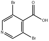 3,5-Dibromopyridine-4-carboxylic acid Struktur