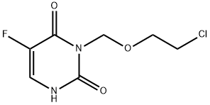 1-((2-chloroethoxy)methyl)-5-fluorouracil Struktur