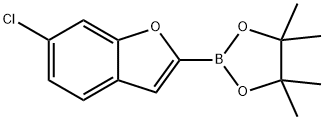 2-(6-Chlorobenzofuran-2-yl)-4,4,5,5-tetramethyl-1,3,2-dioxaborolane Struktur