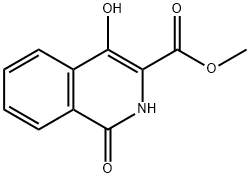 3-Isoquinolinecarboxylic acid, 1,2-dihydro-4-hydroxy-1-oxo-, Methyl ester Struktur