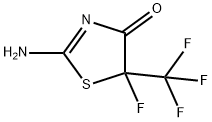 2-AMINO-5-FLUORO-5-(TRIFLUOROMETHYL)-4,5-DIHYDRO-1,3-THIAZOL-4-ONE Struktur