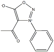 3-Phenyl-4-acetyl-1,2,3-oxadiazole-3-ium-5-olate Struktur