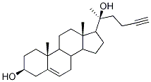 (3β)-26,27-Dinorcholest-5-en-24-yne-3,20-diol Struktur