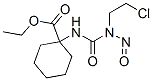 1-[3-(2-Chloroethyl)-3-nitrosoureido]cyclohexanecarboxylic acid ethyl ester Struktur